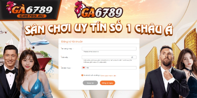 Điều khoản sử dụng GA6789 nêu rõ người chơi đăng ký phải đủ 18 tuổi